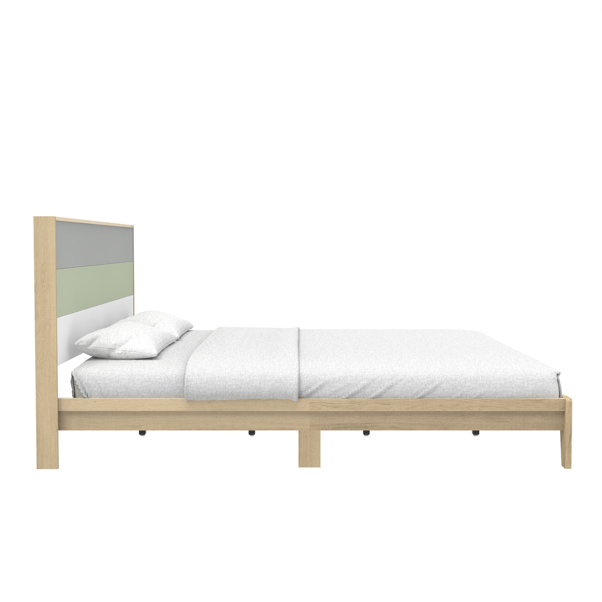 GALANO King Platform Bed with Headboard and Footboard