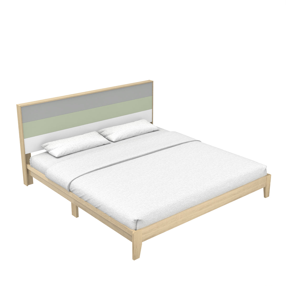 GALANO King Platform Bed with Headboard and Footboard
