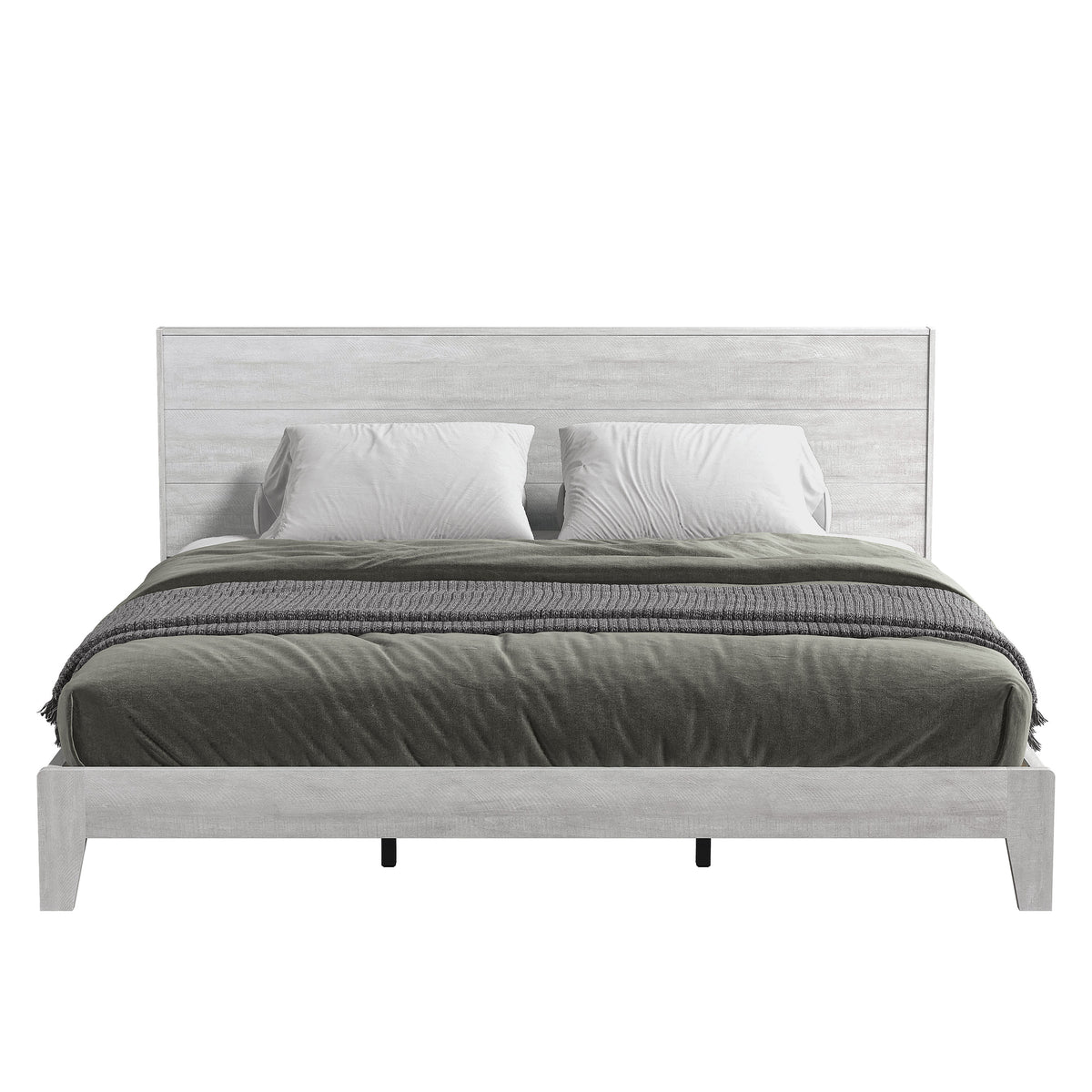 GALANO King Platform Bed with Headboard and Footboard