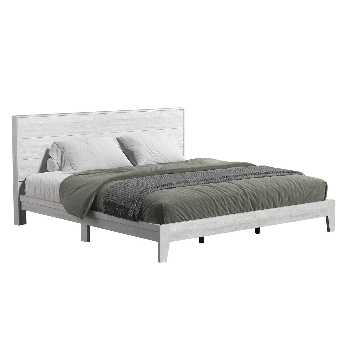 GALANO King Platform Bed with Headboard and Footboard