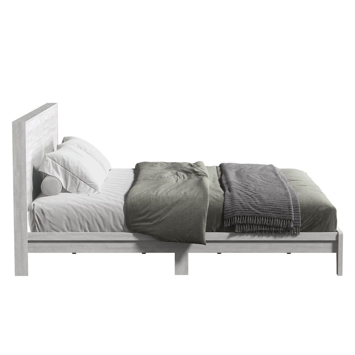GALANO King Platform Bed with Headboard and Footboard