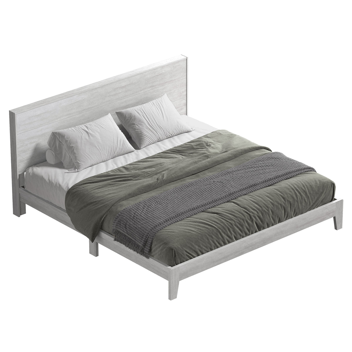 GALANO King Platform Bed with Headboard and Footboard