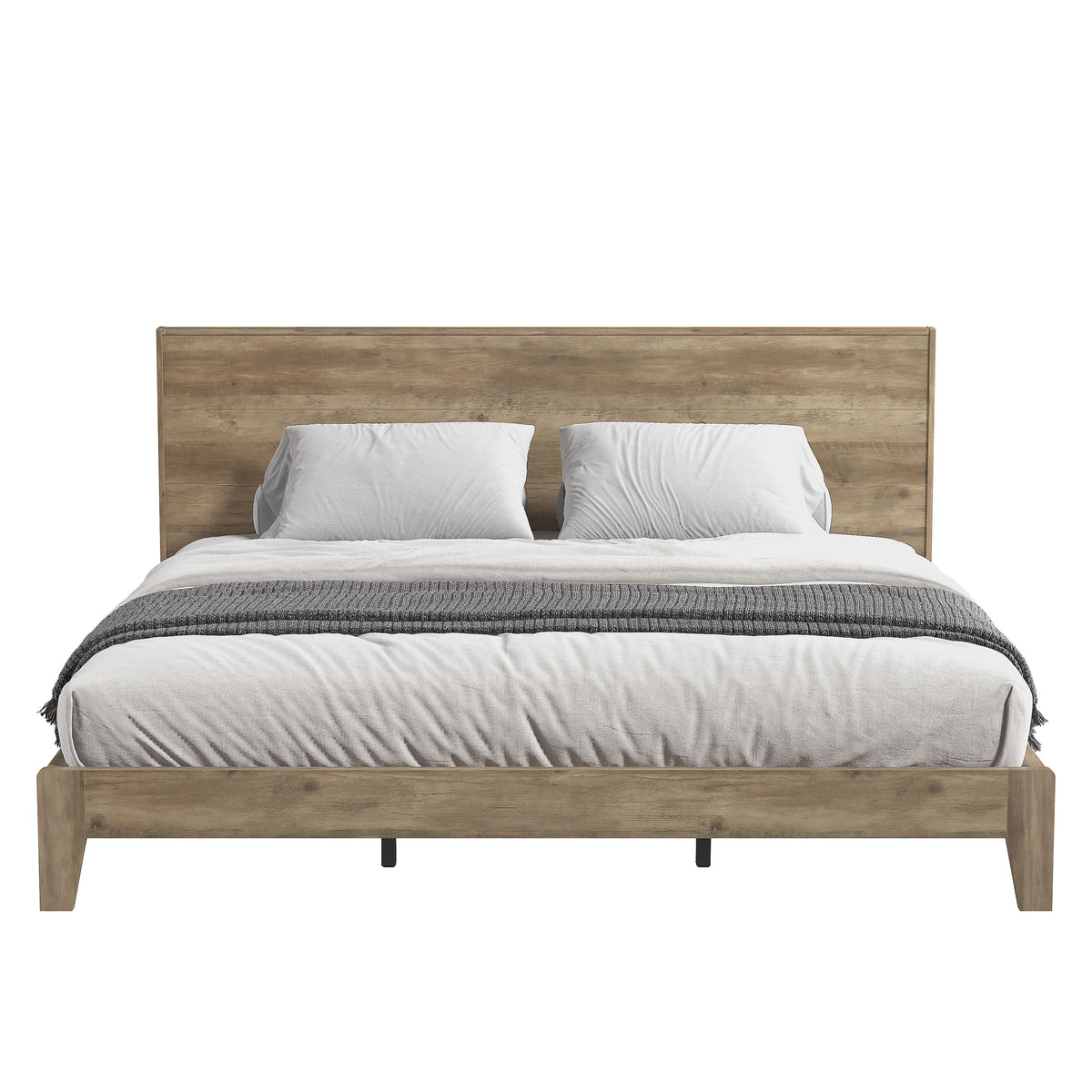 GALANO King Platform Bed with Headboard and Footboard