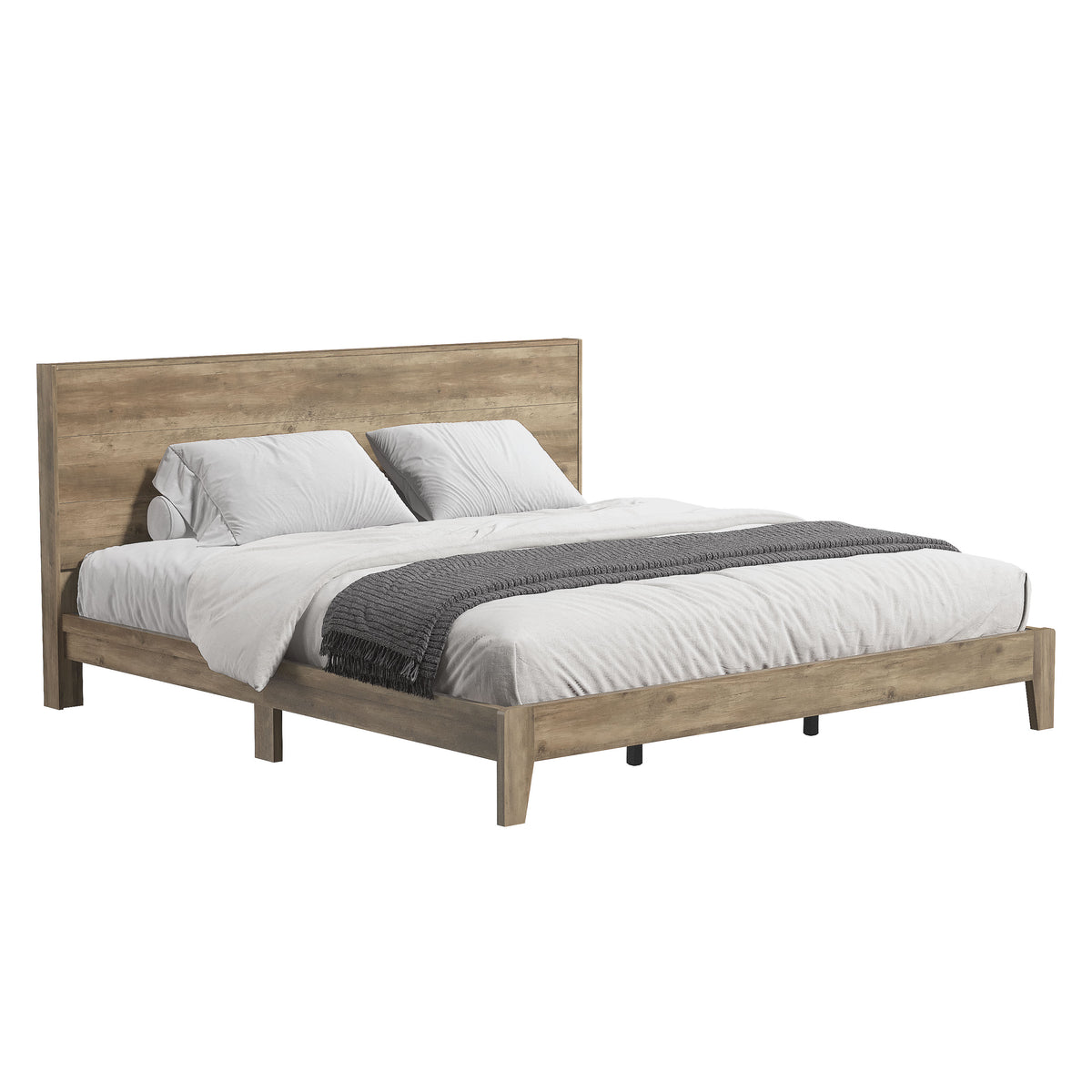 GALANO King Platform Bed with Headboard and Footboard