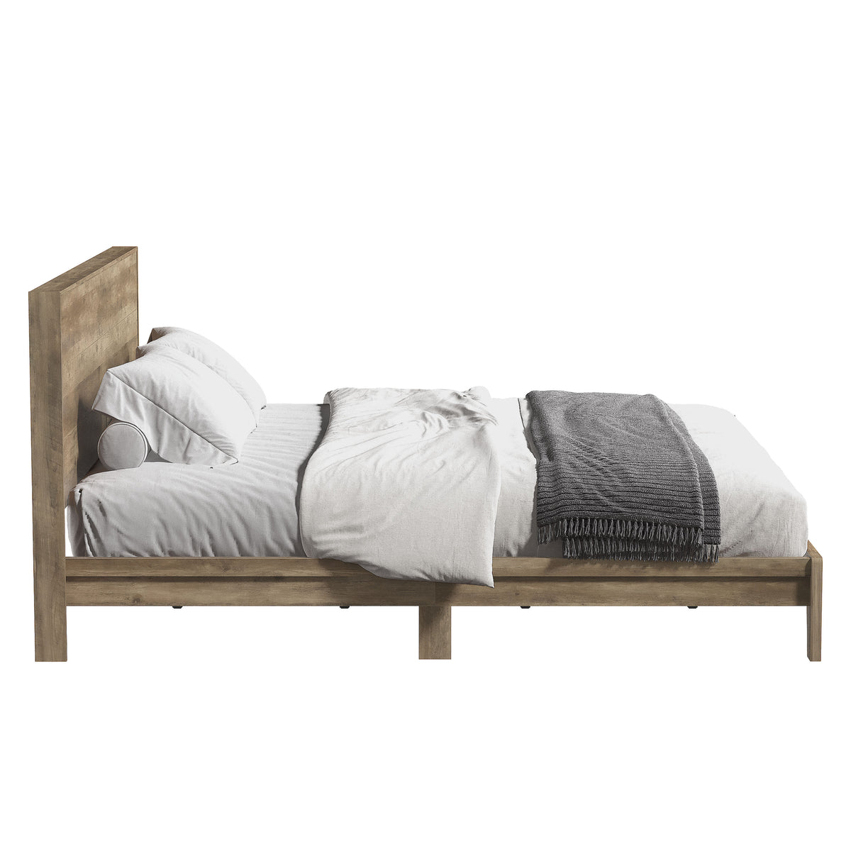 GALANO King Platform Bed with Headboard and Footboard