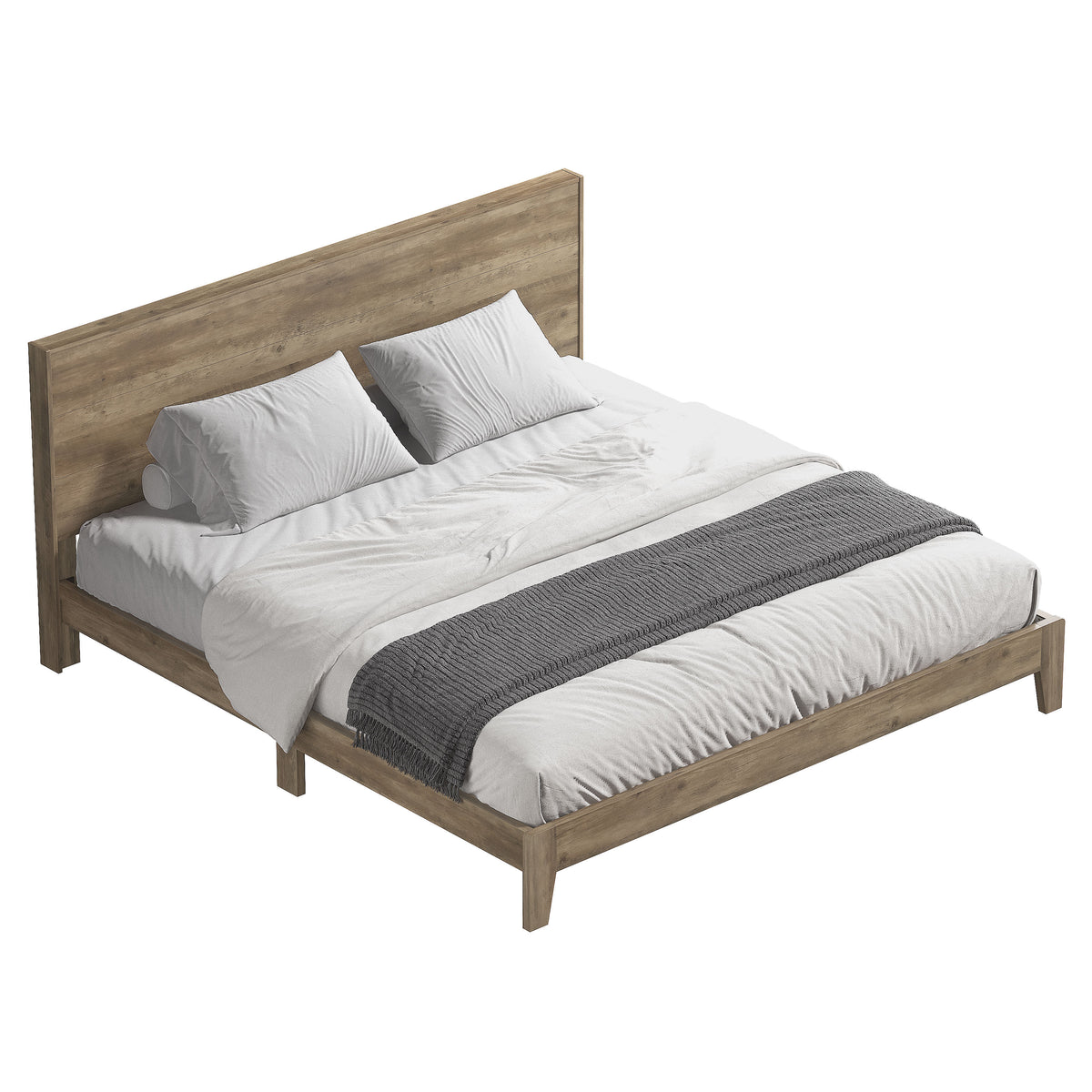 GALANO King Platform Bed with Headboard and Footboard