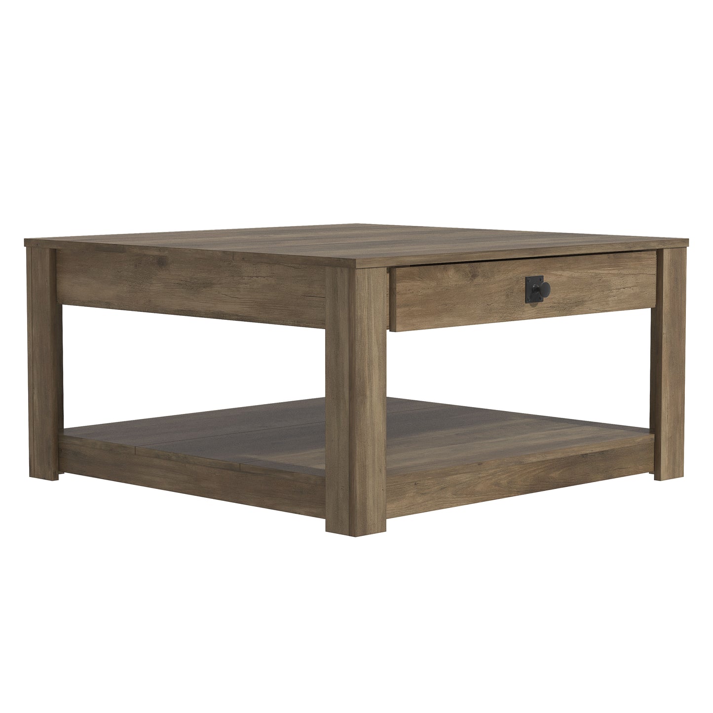 Galano Wood Coffee Table with Drawer Storage 31.5" W × 31.5" D × 16.3" H