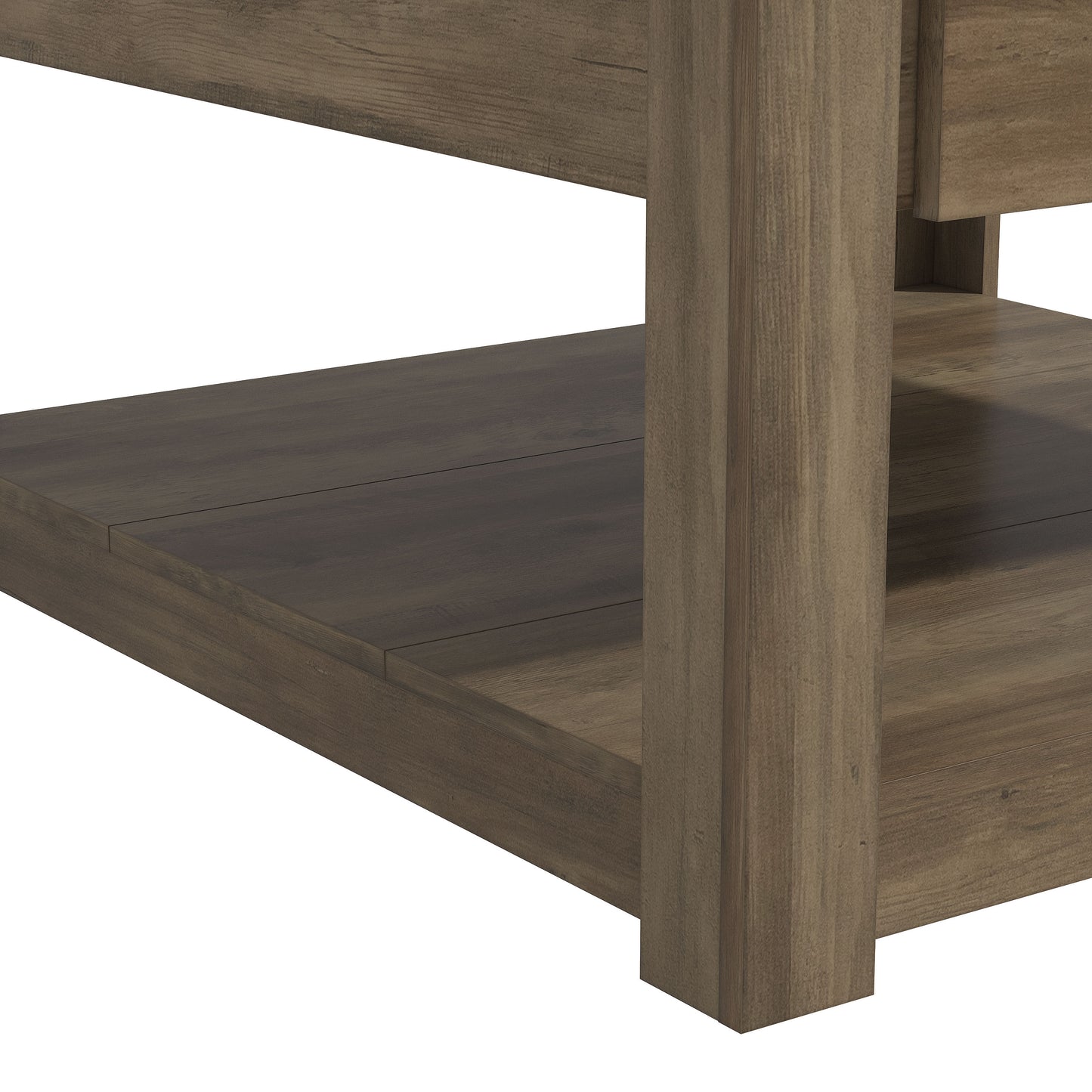 Galano Wood Coffee Table with Drawer Storage 31.5" W × 31.5" D × 16.3" H