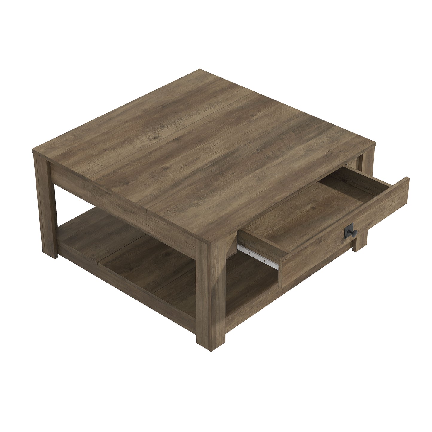 Galano Wood Coffee Table with Drawer Storage 31.5" W × 31.5" D × 16.3" H