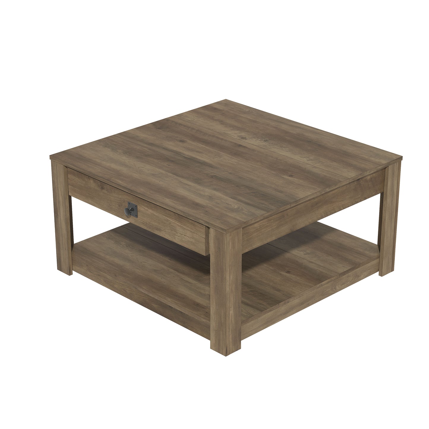 Galano Wood Coffee Table with Drawer Storage 31.5" W × 31.5" D × 16.3" H