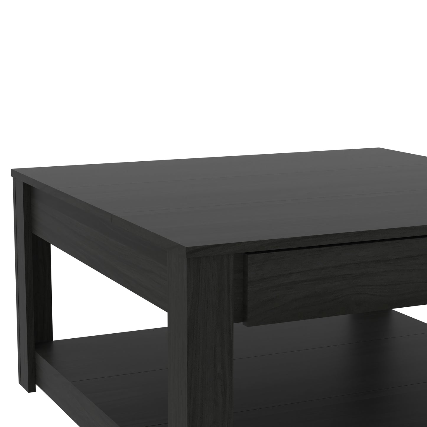 Galano Wood Coffee Table with Drawer Storage 31.5" W × 31.5" D × 16.3" H