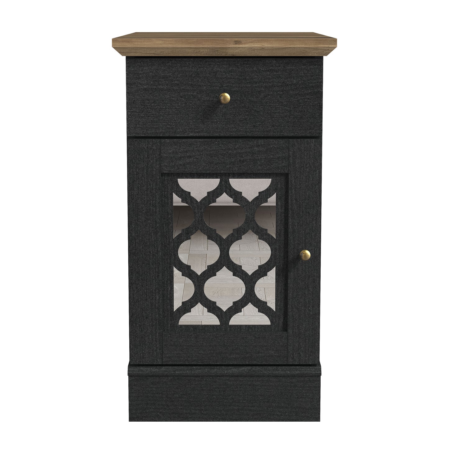 Galano End Table with Drawer and Cabinet Storage 22" W × 14" D × 25" H