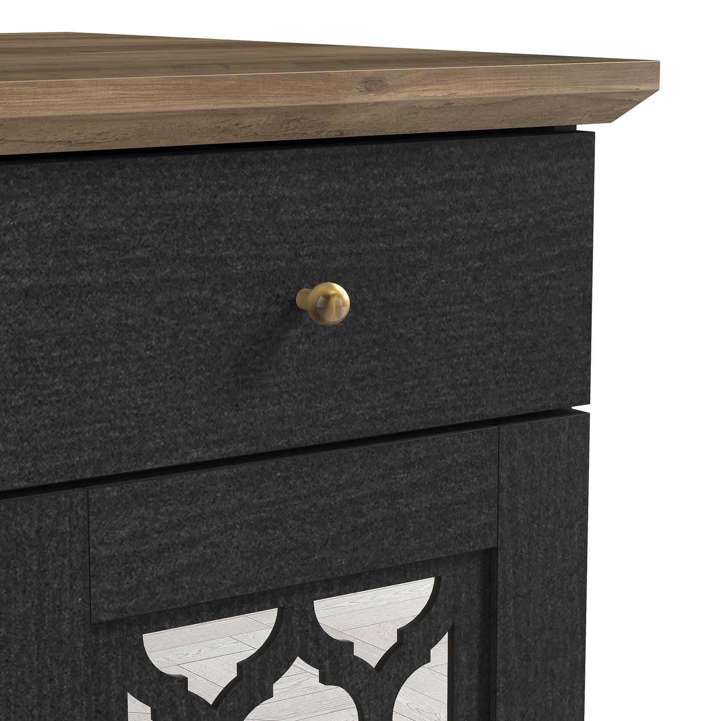 Galano End Table with Drawer and Cabinet Storage 22" W × 14" D × 25" H