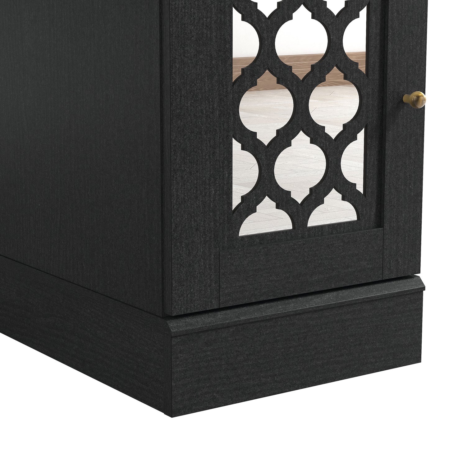 Galano End Table with Drawer and Cabinet Storage 22" W × 14" D × 25" H