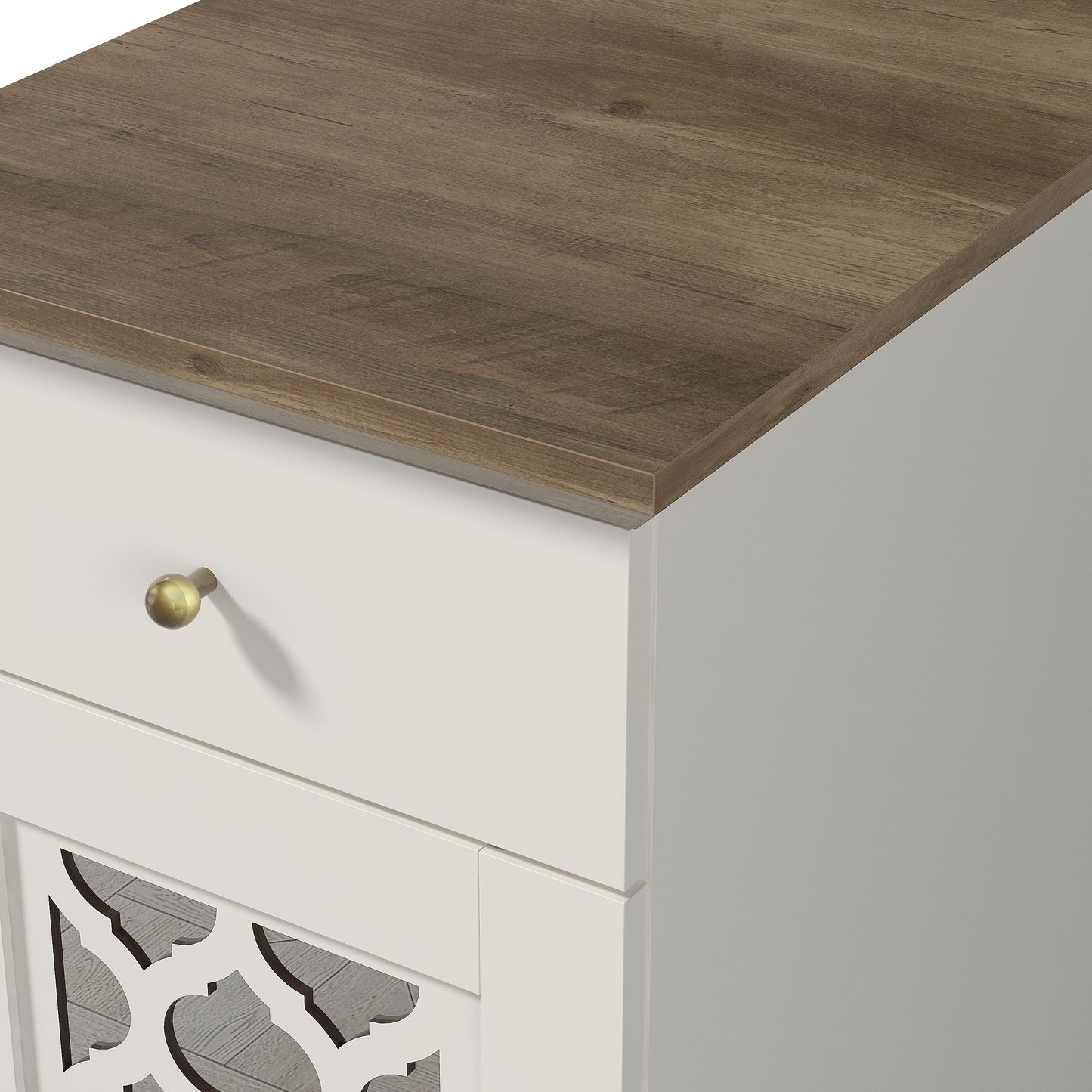 Galano End Table with Drawer and Cabinet Storage 22" W × 14" D × 25" H