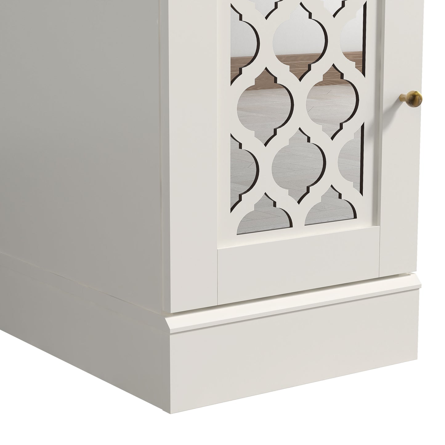 Galano End Table with Drawer and Cabinet Storage 22" W × 14" D × 25" H