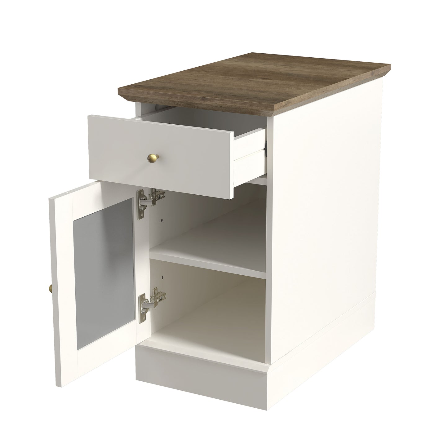 Galano End Table with Drawer and Cabinet Storage 22" W × 14" D × 25" H