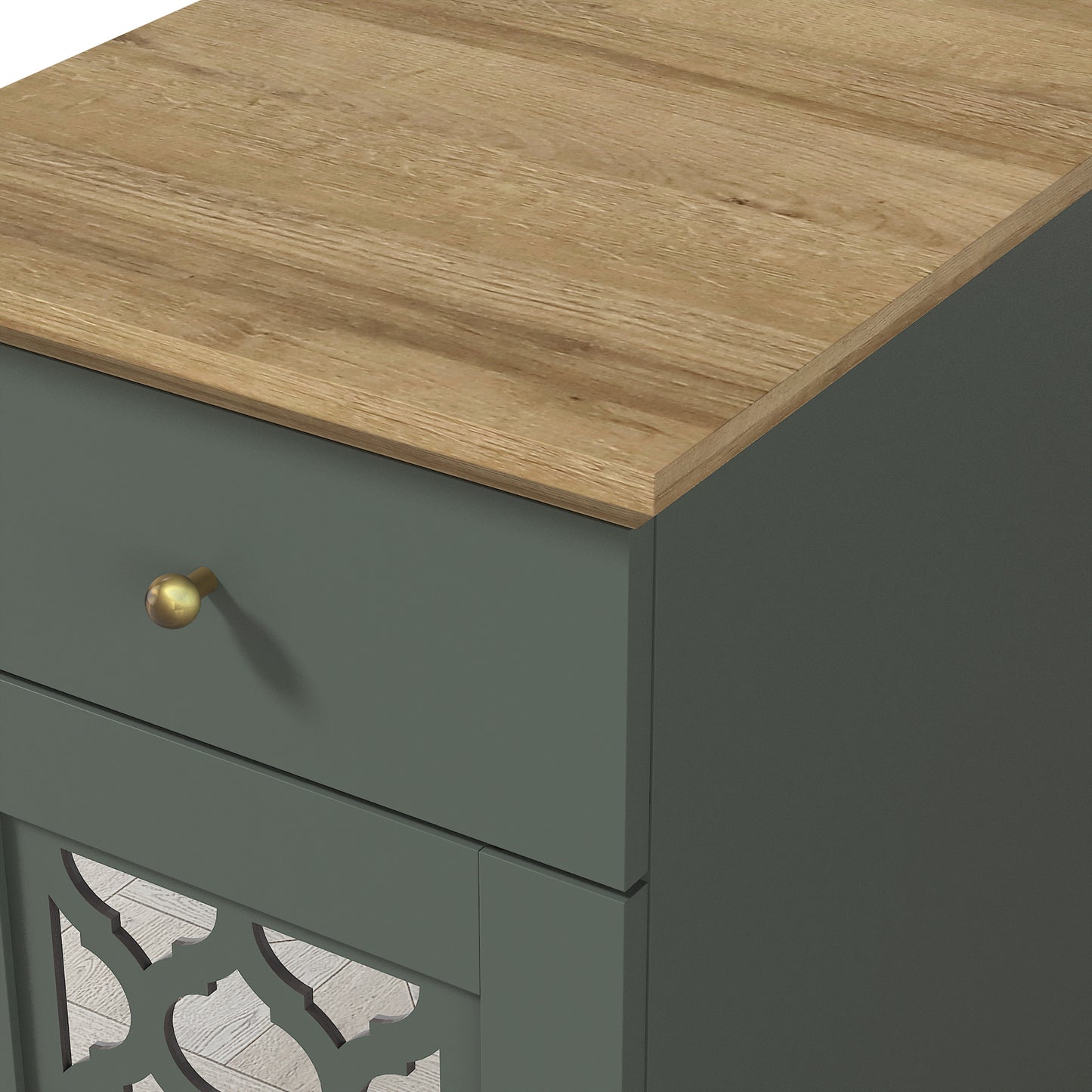 Galano End Table with Drawer and Cabinet Storage 22" W × 14" D × 25" H