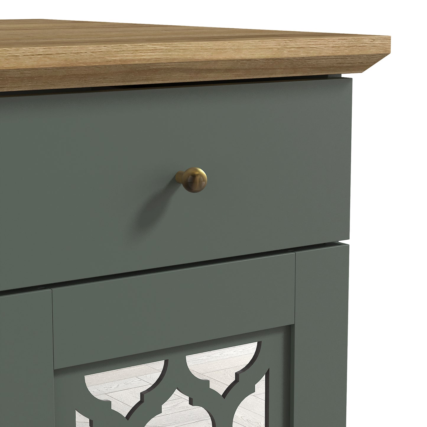 Galano End Table with Drawer and Cabinet Storage 22" W × 14" D × 25" H