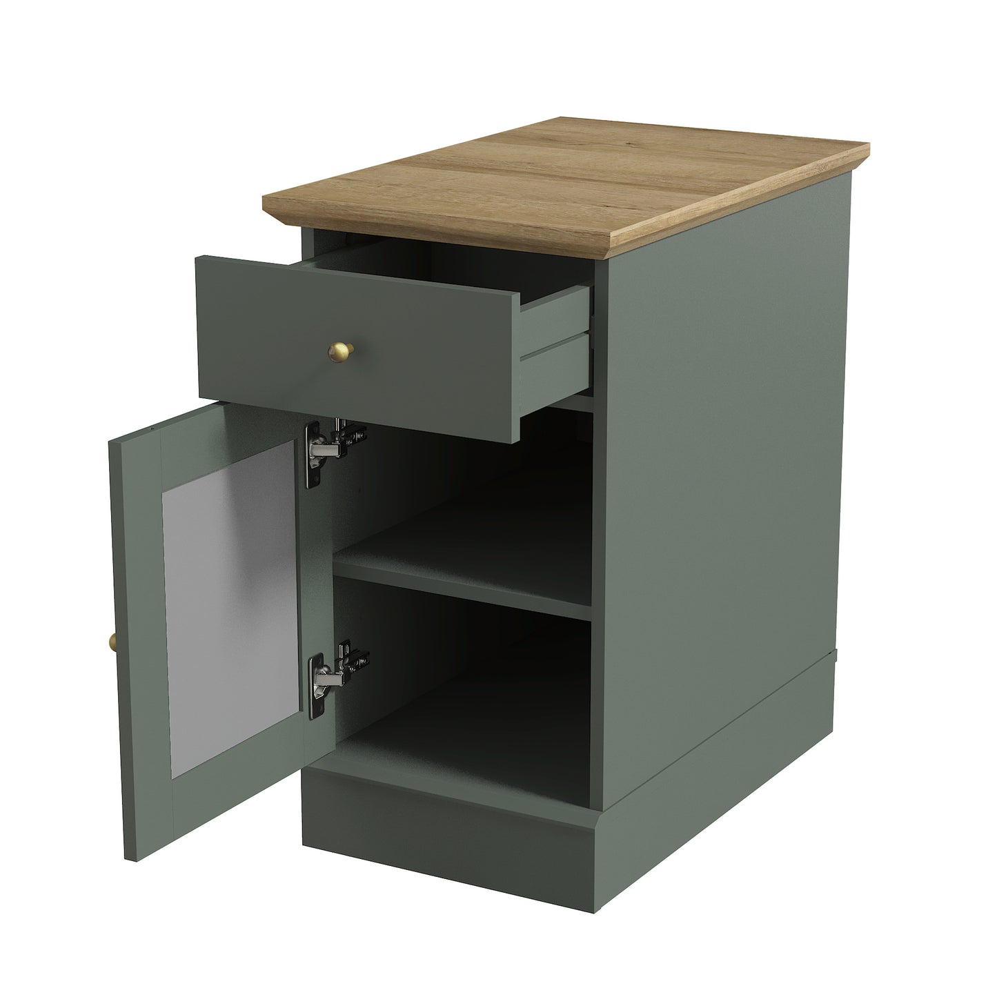 Galano End Table with Drawer and Cabinet Storage 22" W × 14" D × 25" H
