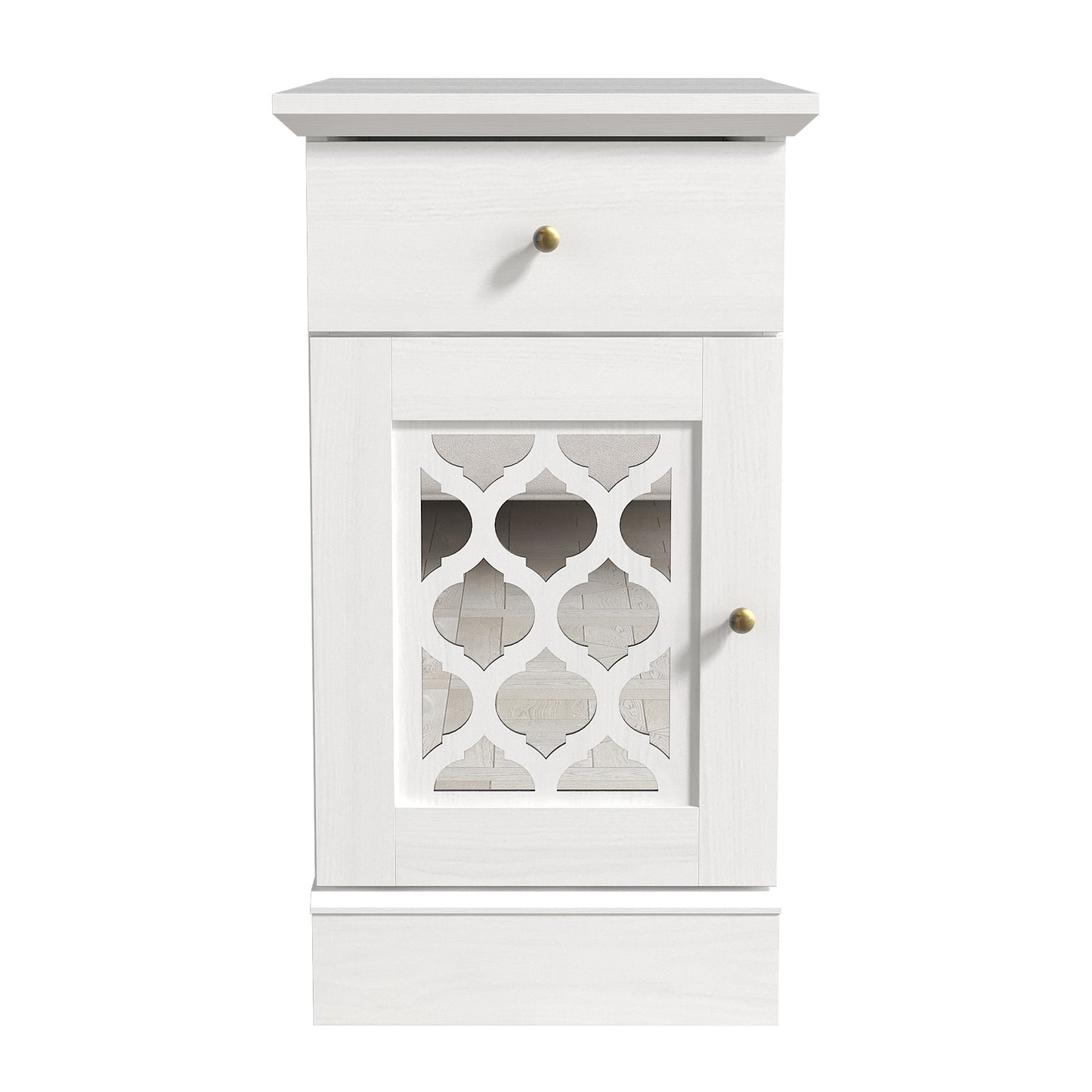 Galano End Table with Drawer and Cabinet Storage 22" W × 14" D × 25" H