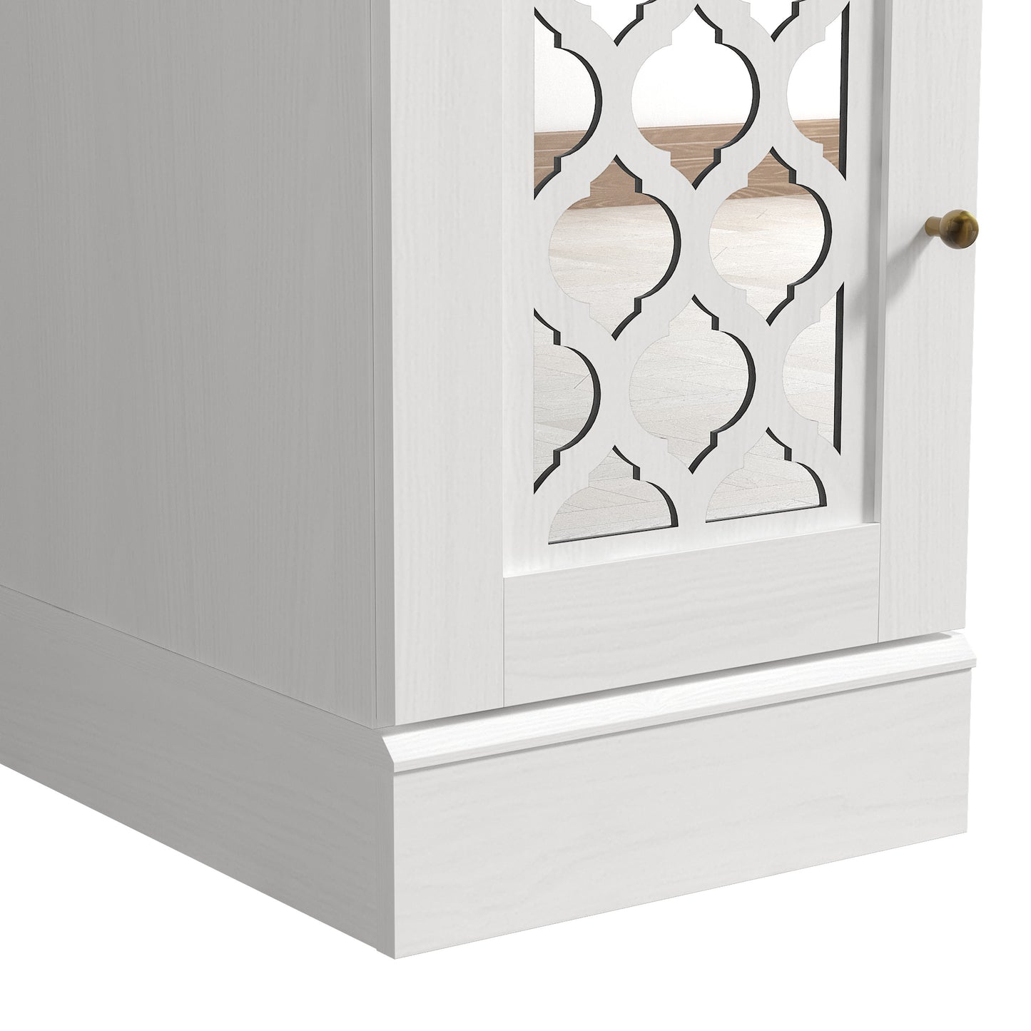Galano End Table with Drawer and Cabinet Storage 22" W × 14" D × 25" H