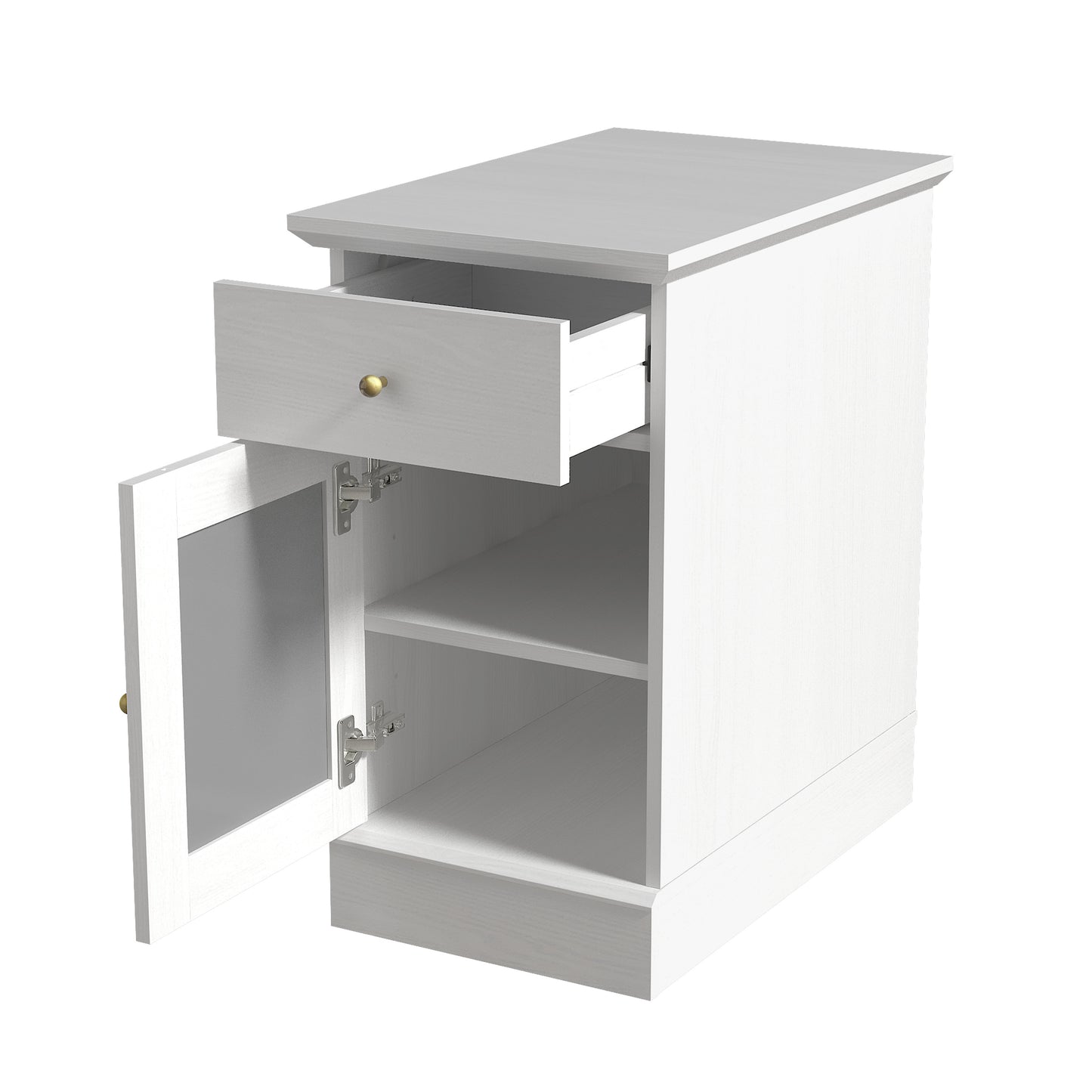 Galano End Table with Drawer and Cabinet Storage 22" W × 14" D × 25" H