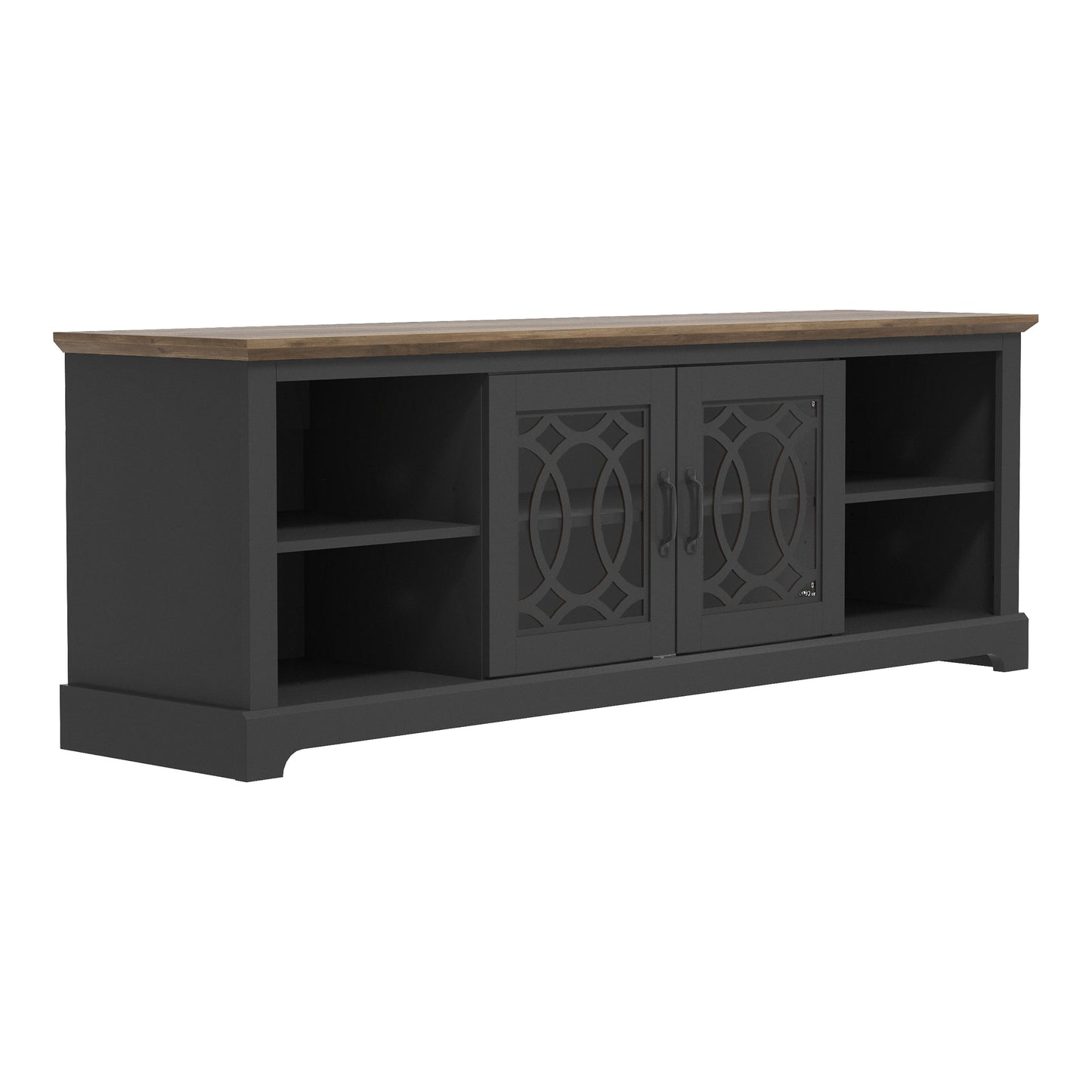Galano TV Stand with Cut-Out Door Storage 68.2" W × 17.1" D × 23.7" H