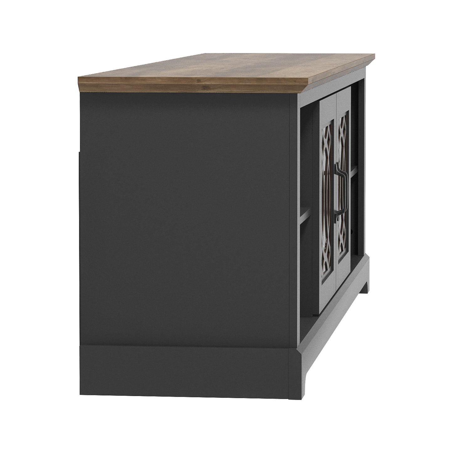 Galano TV Stand with Cut-Out Door Storage 68.2" W × 17.1" D × 23.7" H