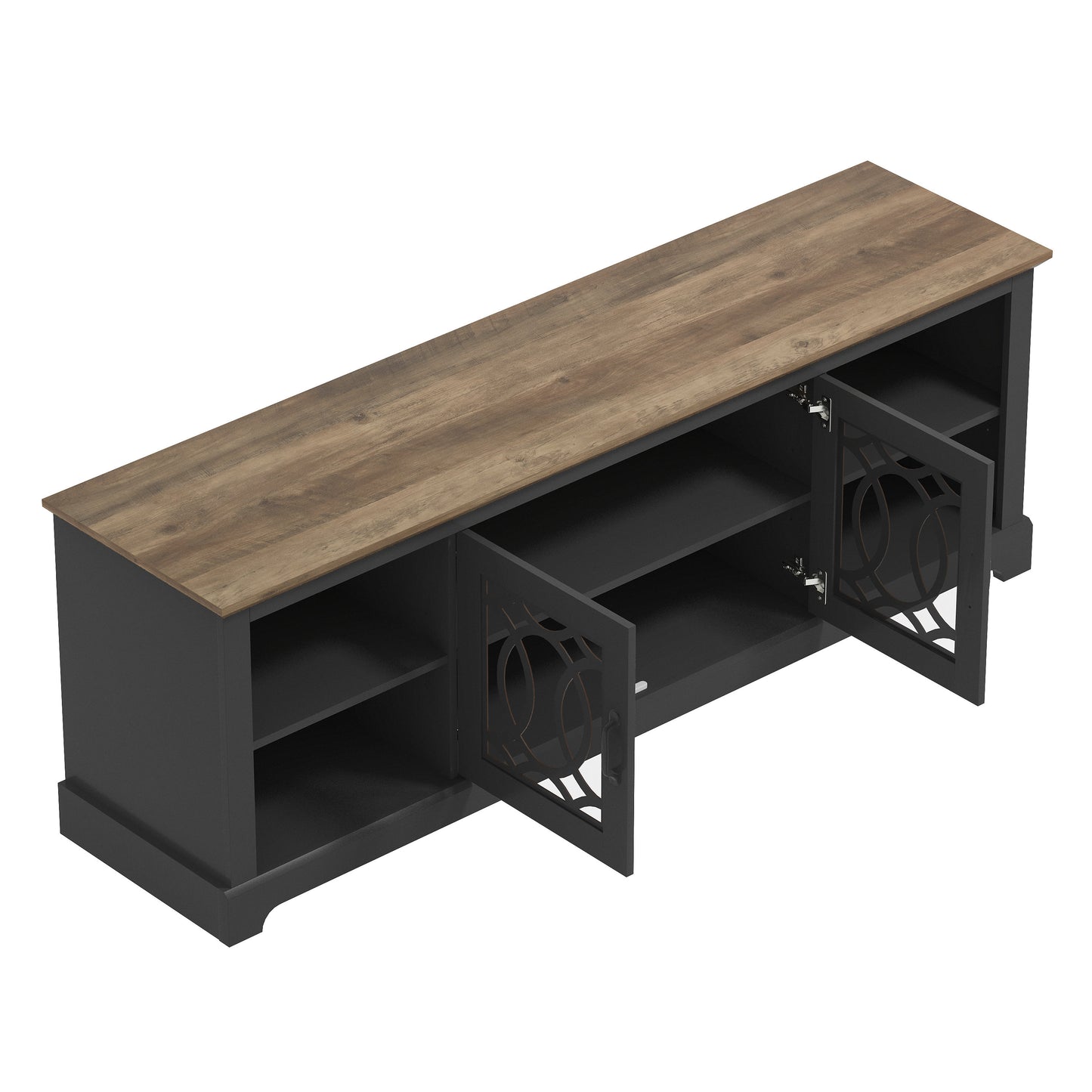 Galano TV Stand with Cut-Out Door Storage 68.2" W × 17.1" D × 23.7" H