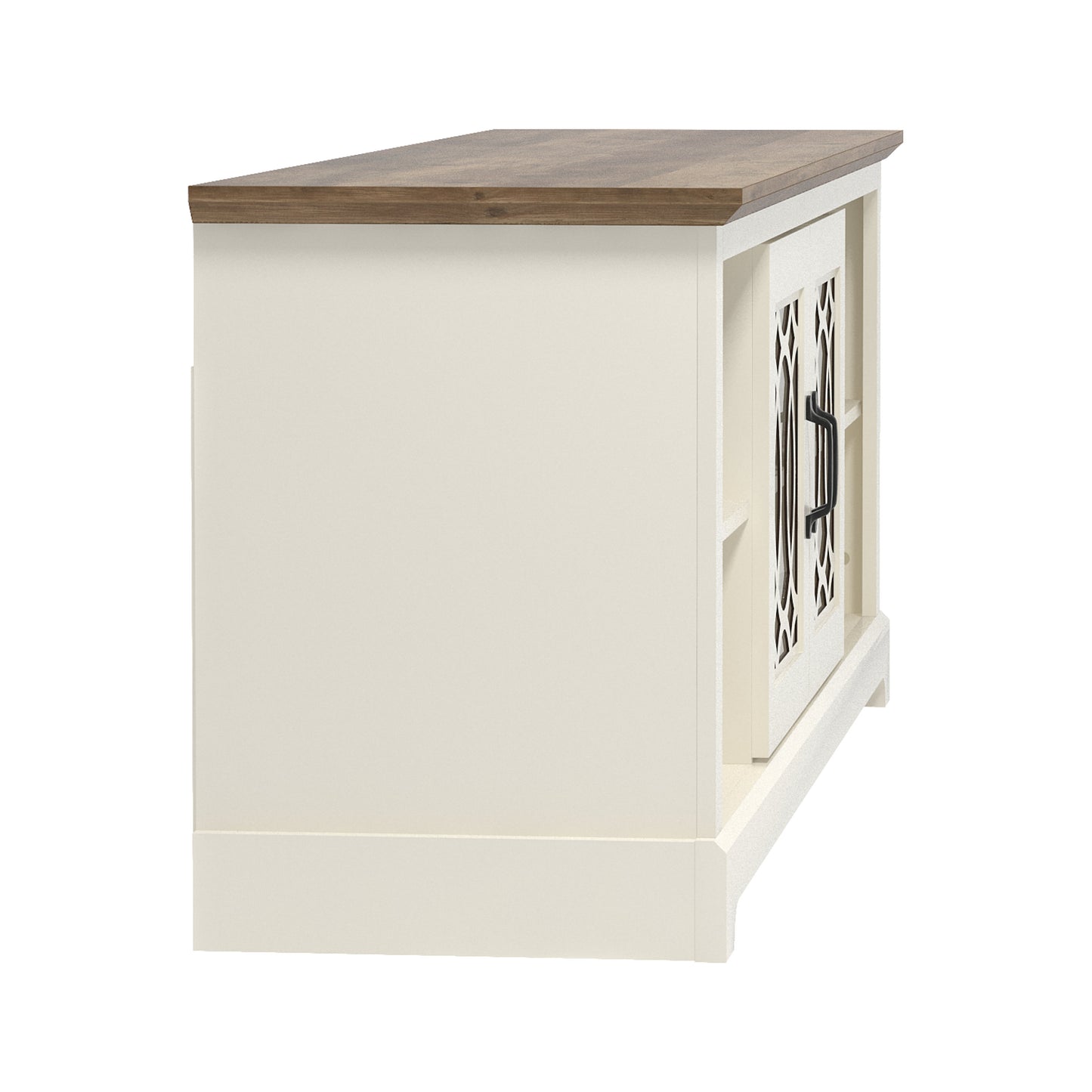 Galano TV Stand with Cut-Out Door Storage 68.2" W × 17.1" D × 23.7" H
