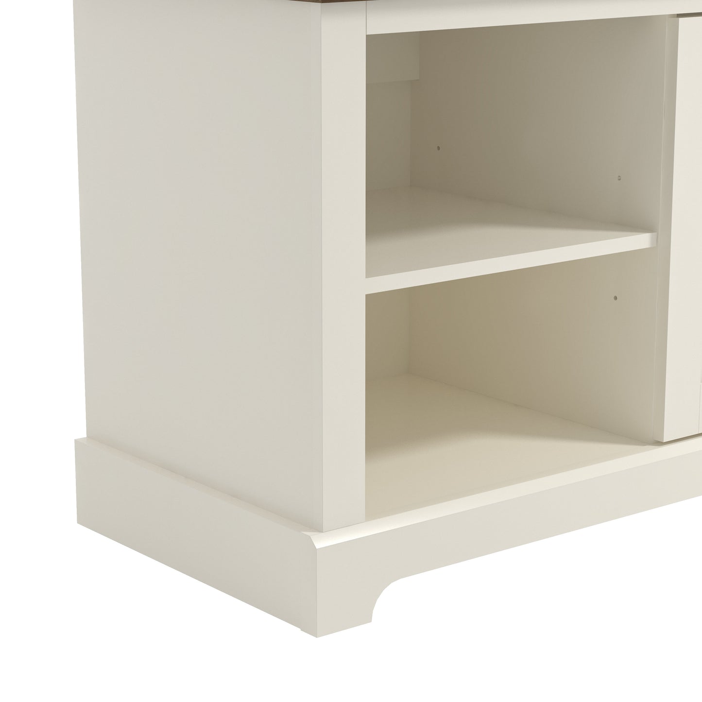 Galano TV Stand with Cut-Out Door Storage 68.2" W × 17.1" D × 23.7" H