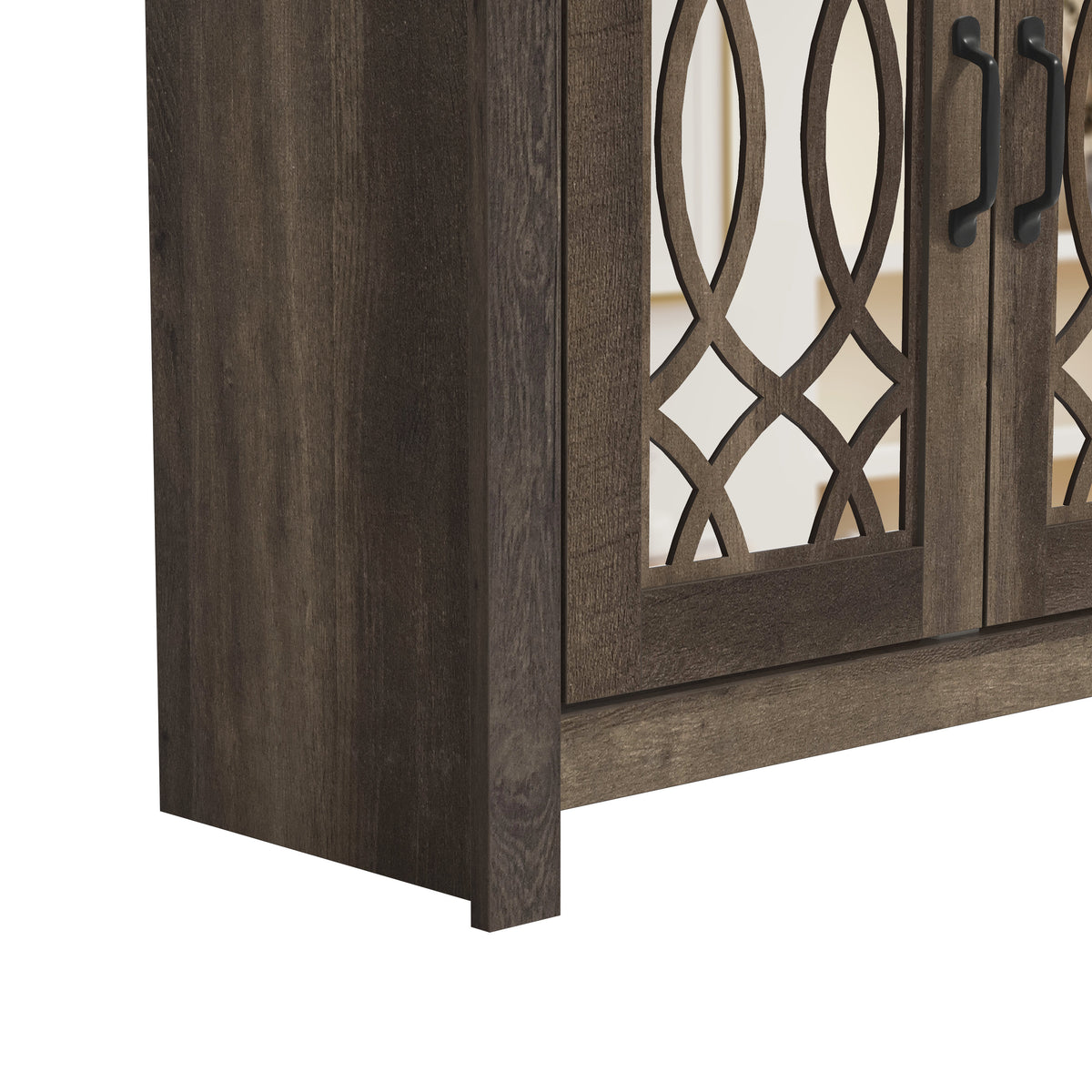 GALANO Shoe Storage Cabinet with 3 Mirrored Doors, Up to 16 Pairs