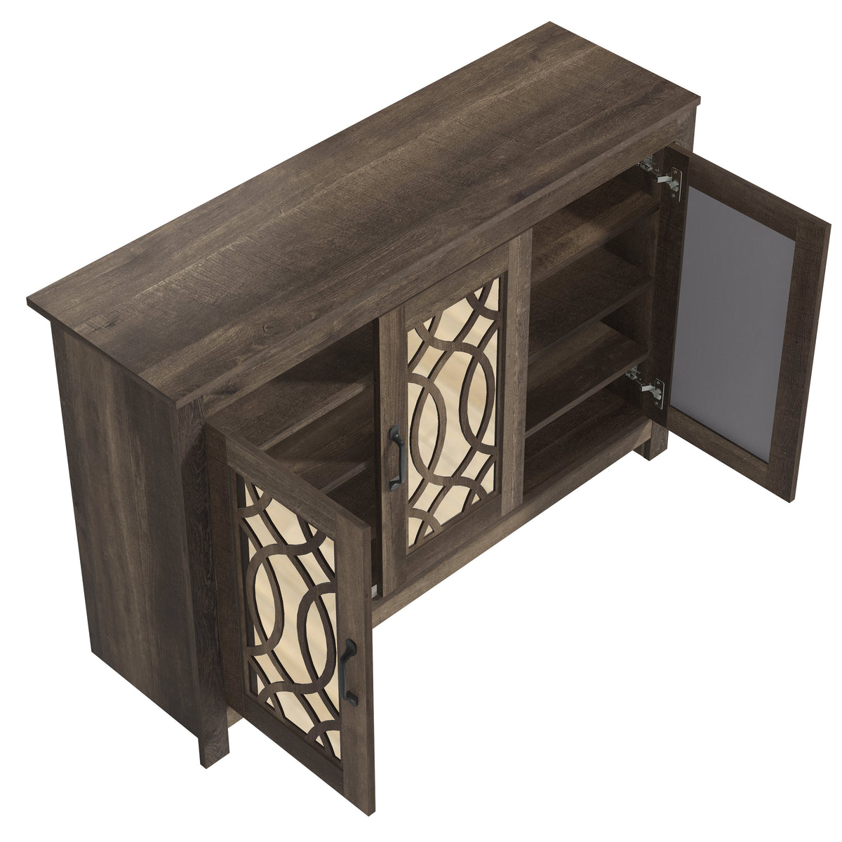 GALANO Shoe Storage Cabinet with 3 Mirrored Doors, Up to 16 Pairs