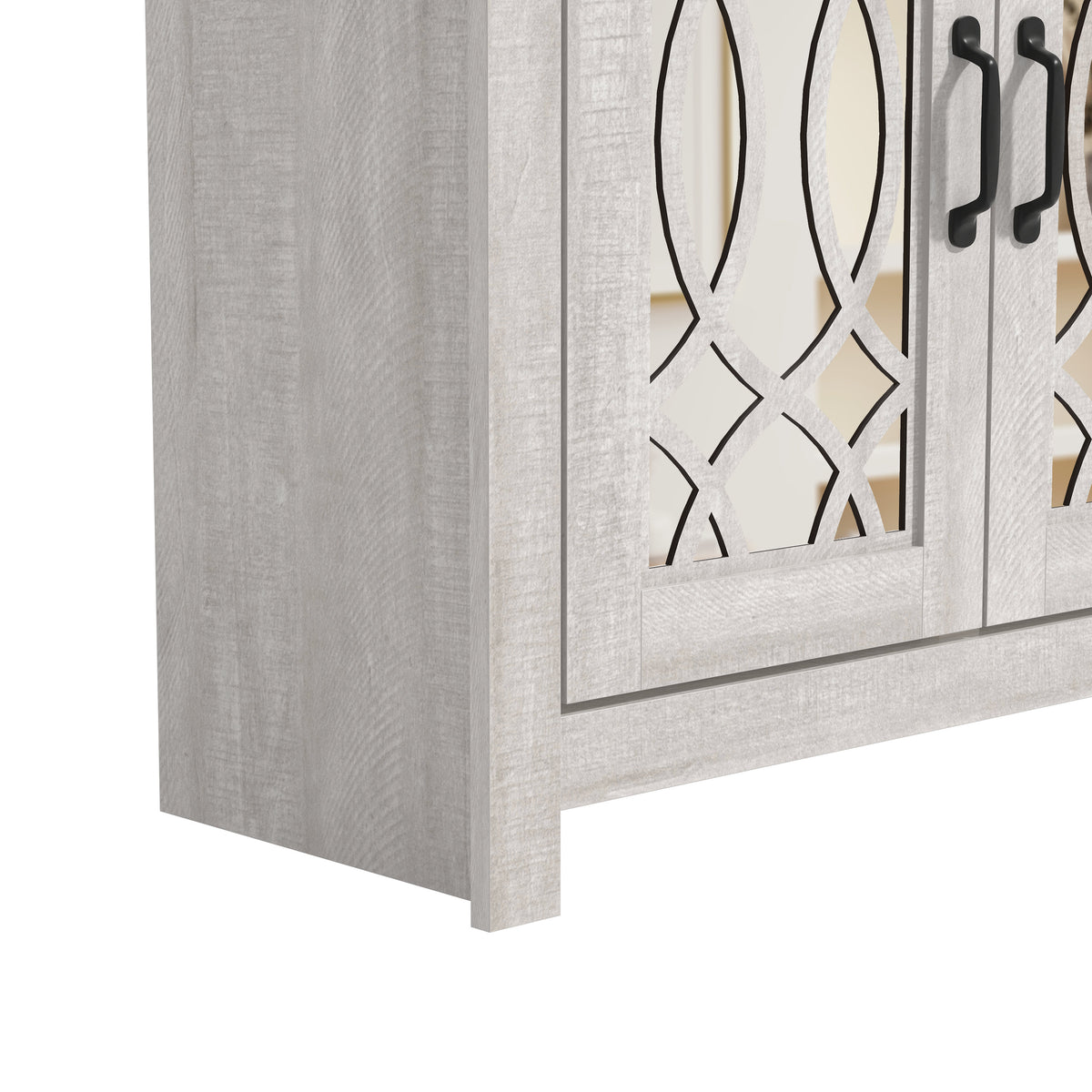 GALANO Shoe Storage Cabinet with 3 Mirrored Doors, Up to 16 Pairs