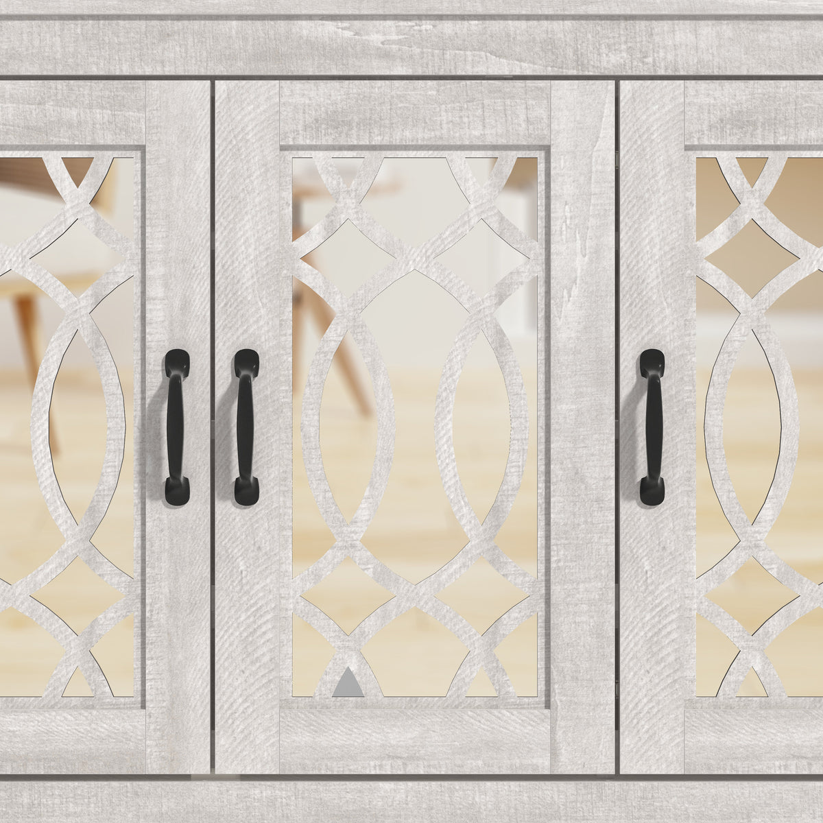 GALANO Shoe Storage Cabinet with 3 Mirrored Doors, Up to 16 Pairs