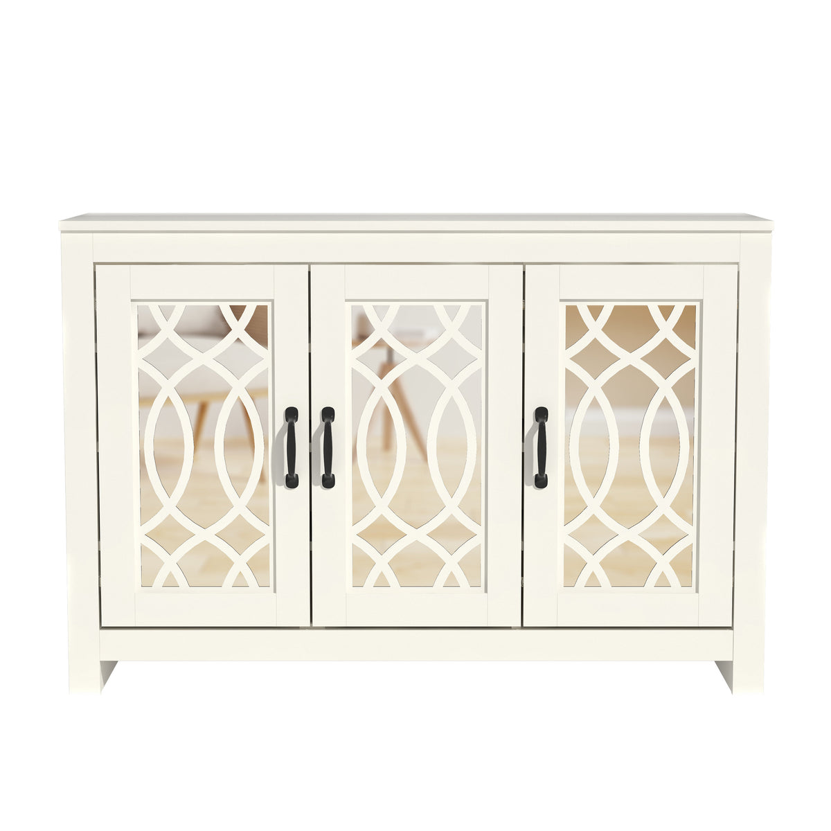 GALANO Shoe Storage Cabinet with 3 Mirrored Doors, Up to 16 Pairs