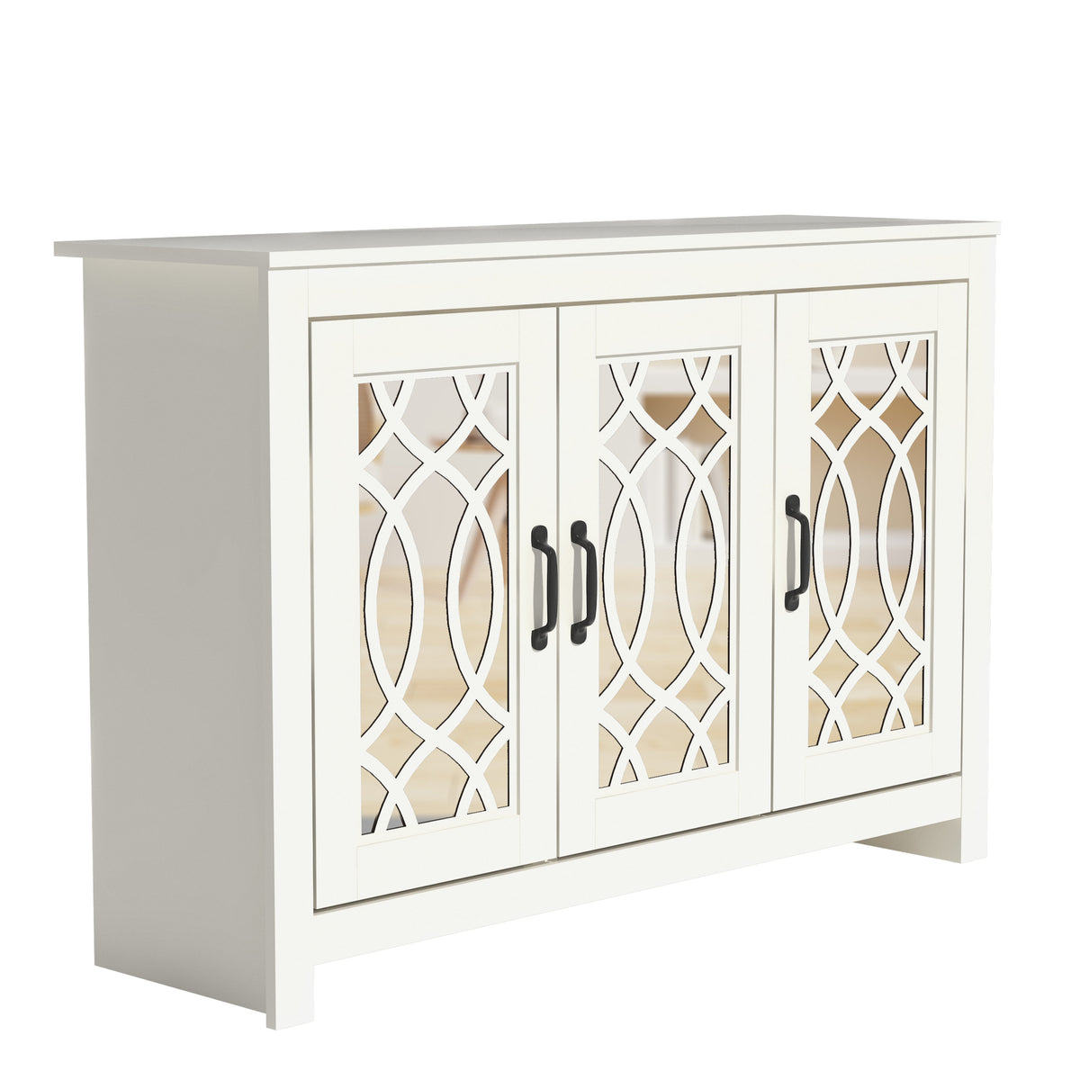 GALANO Shoe Storage Cabinet with 3 Mirrored Doors, Up to 16 Pairs