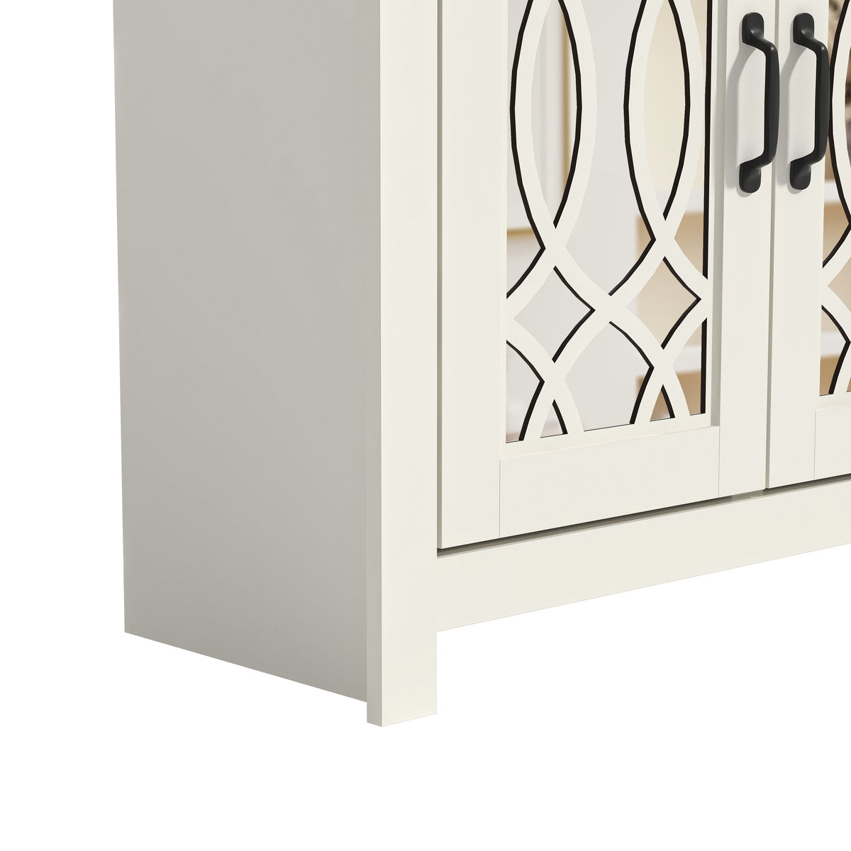 GALANO Shoe Storage Cabinet with 3 Mirrored Doors, Up to 16 Pairs