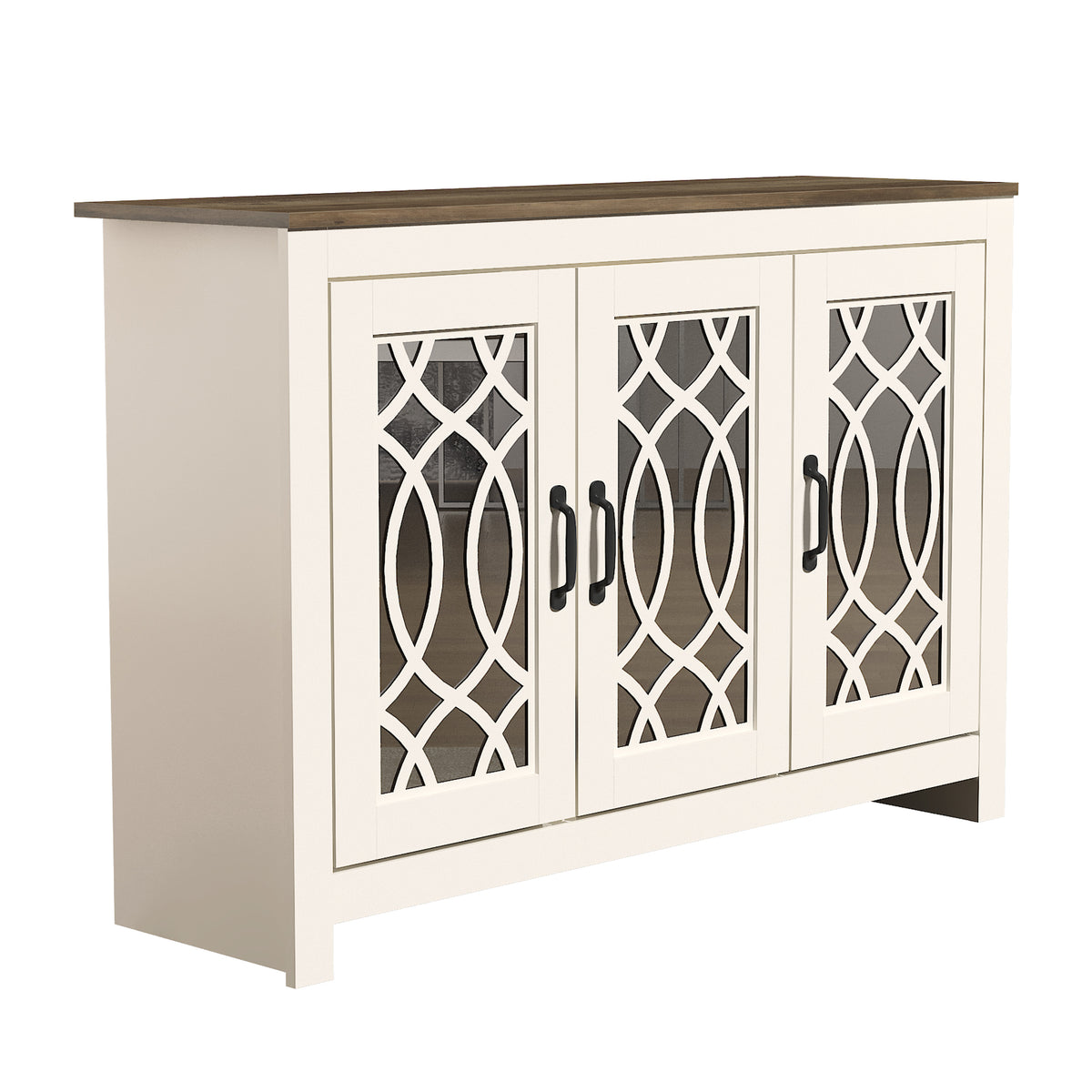 GALANO Shoe Storage Cabinet with 3 Mirrored Doors, Up to 16 Pairs