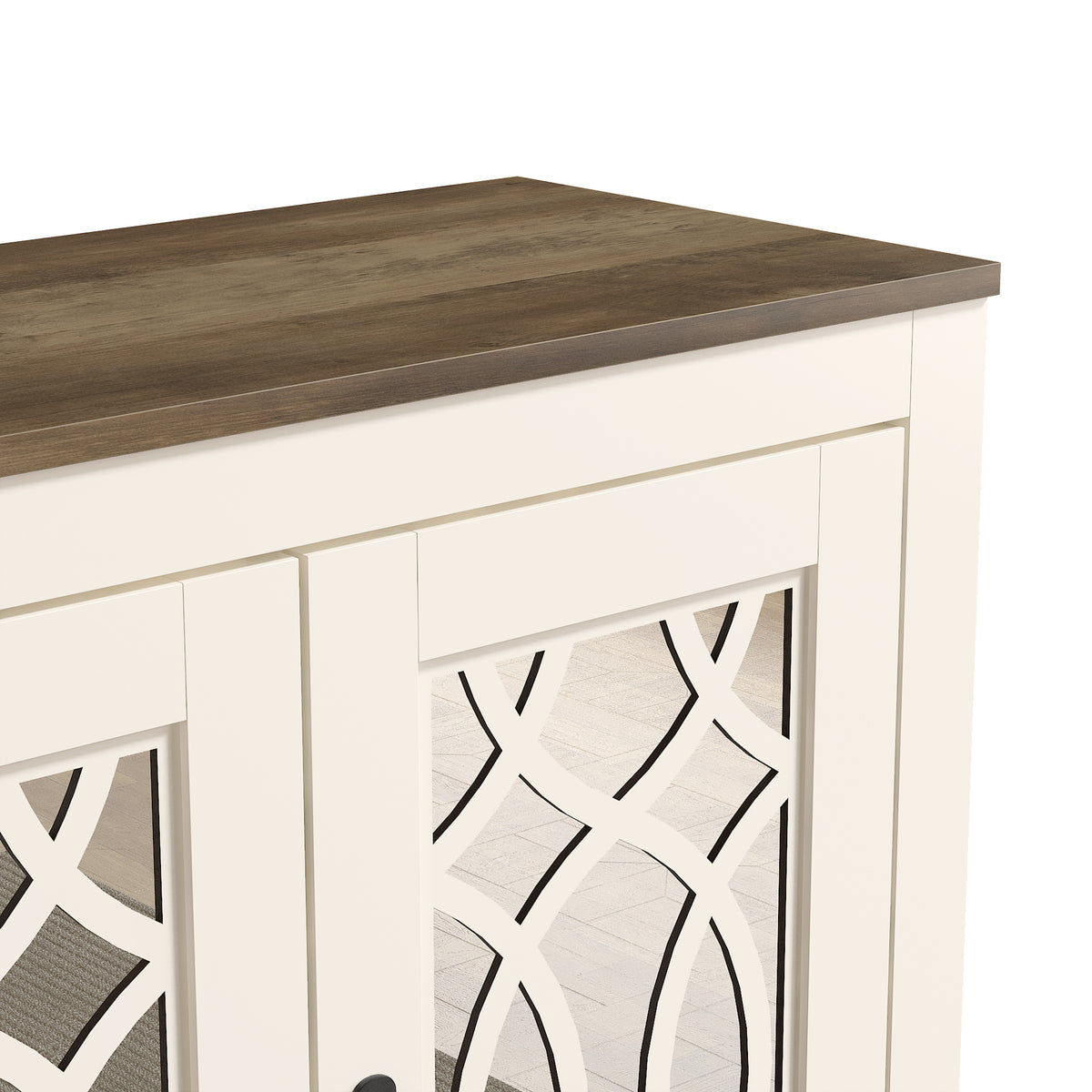 GALANO Shoe Storage Cabinet with 3 Mirrored Doors, Up to 16 Pairs