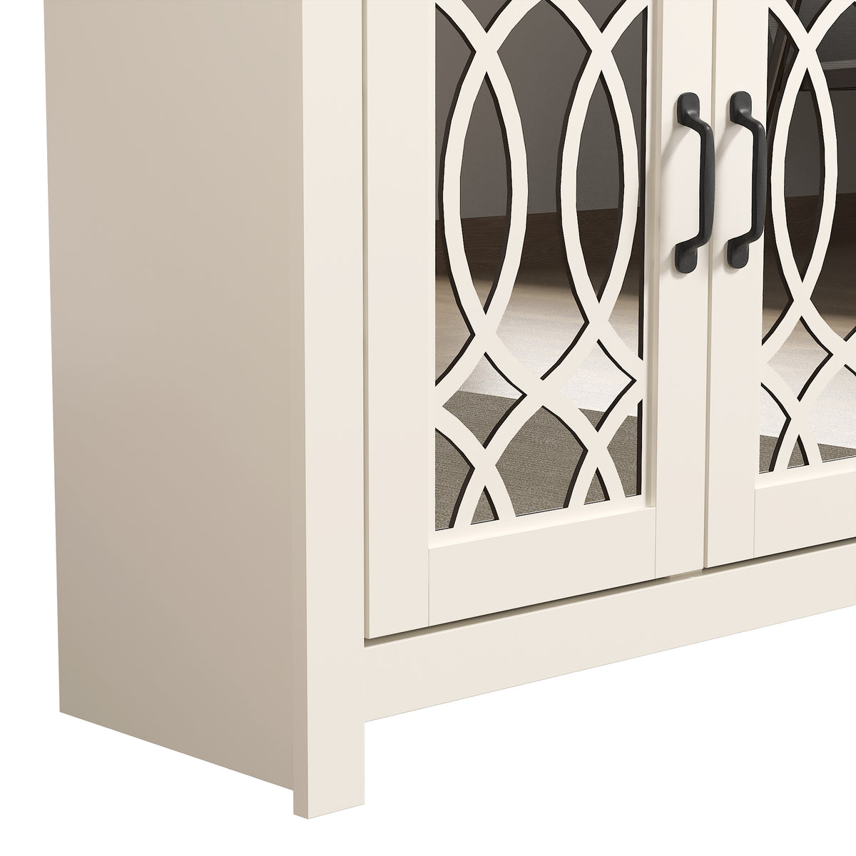 GALANO Shoe Storage Cabinet with 3 Mirrored Doors, Up to 16 Pairs