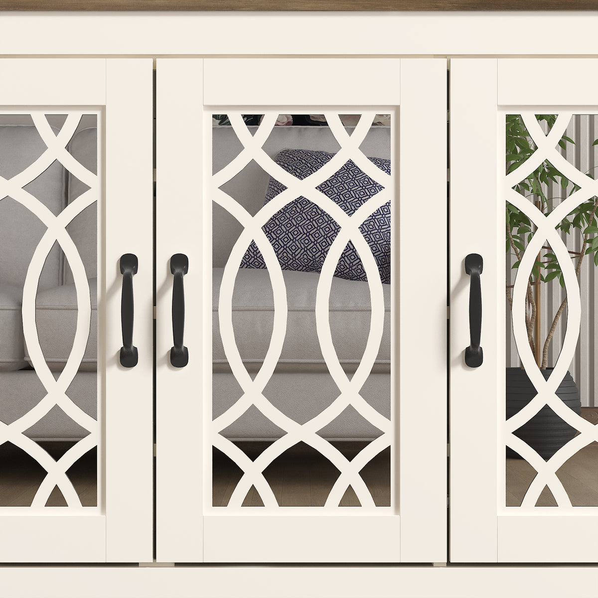 GALANO Shoe Storage Cabinet with 3 Mirrored Doors, Up to 16 Pairs