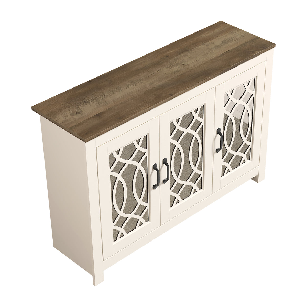 GALANO Shoe Storage Cabinet with 3 Mirrored Doors, Up to 16 Pairs
