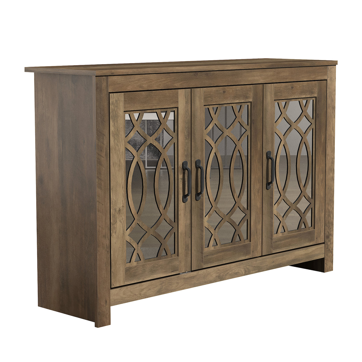 GALANO Shoe Storage Cabinet with 3 Mirrored Doors, Up to 16 Pairs