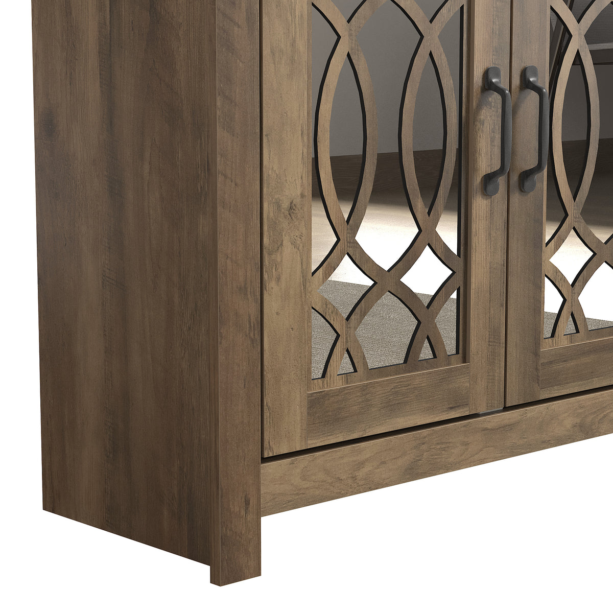 GALANO Shoe Storage Cabinet with 3 Mirrored Doors, Up to 16 Pairs