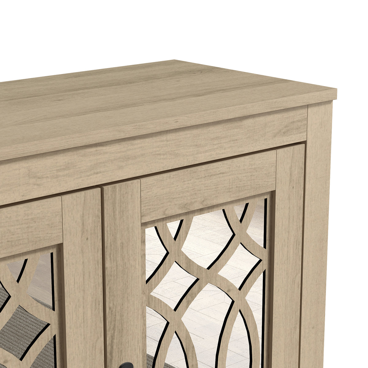 GALANO Shoe Storage Cabinet with 3 Mirrored Doors, Up to 16 Pairs
