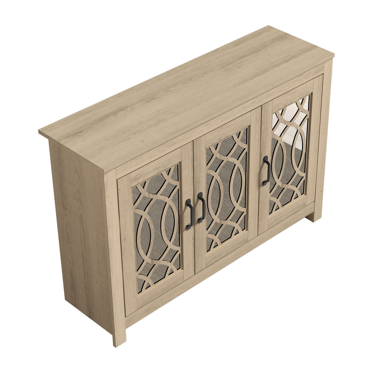 GALANO Shoe Storage Cabinet with 3 Mirrored Doors, Up to 16 Pairs