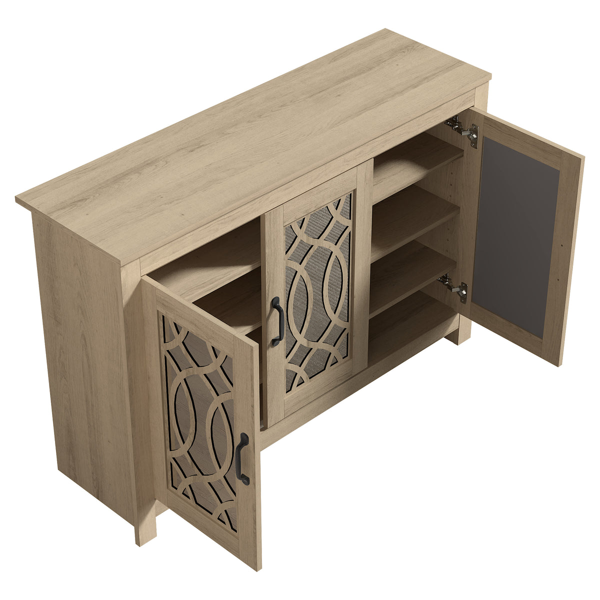 GALANO Shoe Storage Cabinet with 3 Mirrored Doors, Up to 16 Pairs