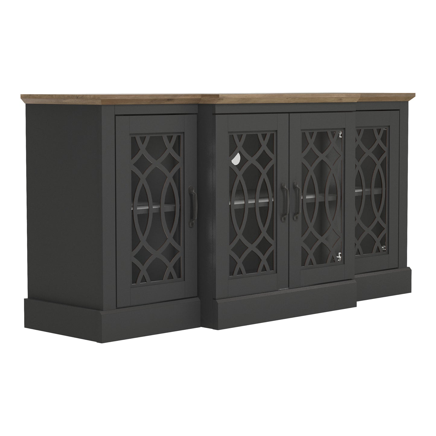 Galano sideboard with decorative cutout doors 60.4" W × 18.2" D × 29.3" H